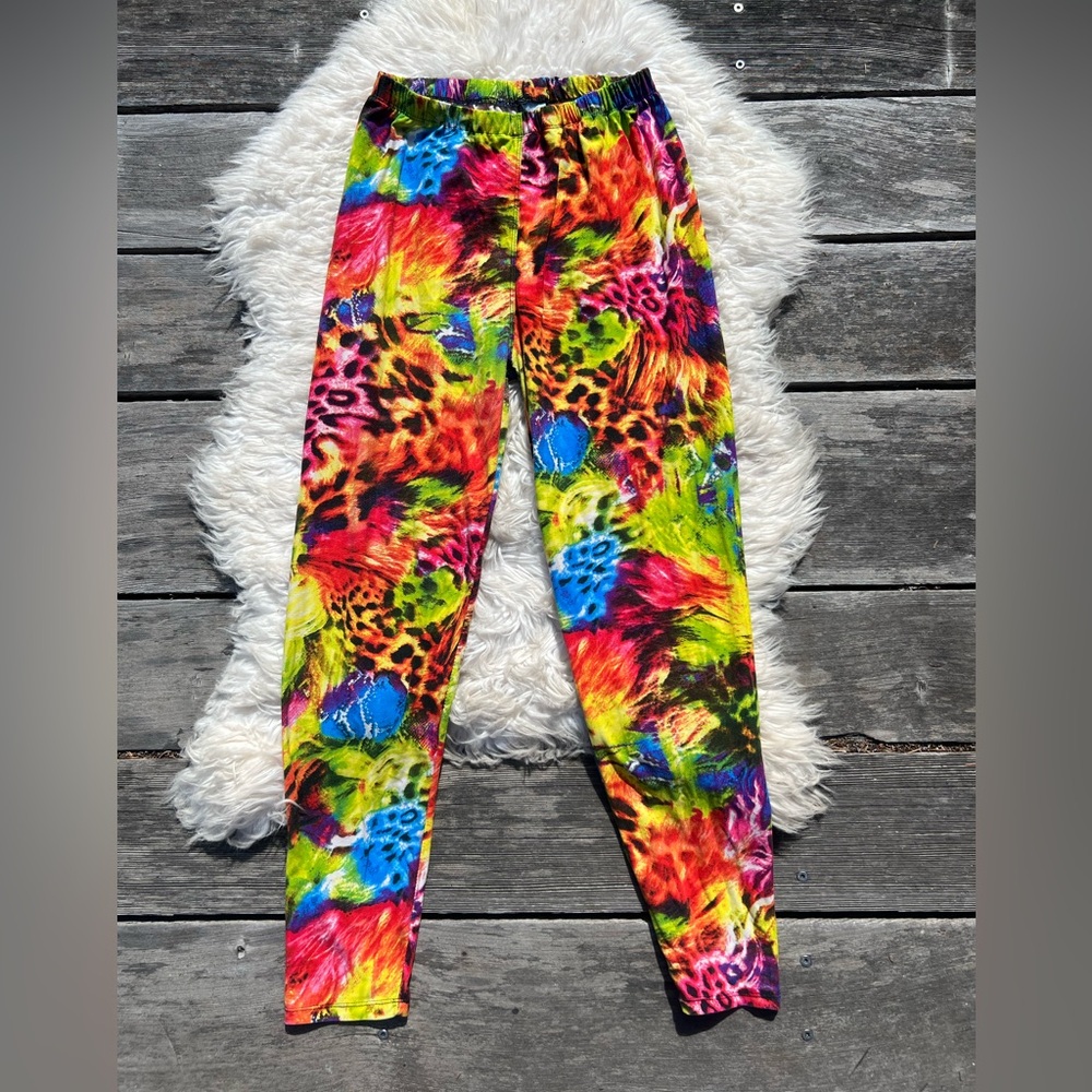 Vibrant Multicolor Leopard Cozy Lounge Pants Leggings